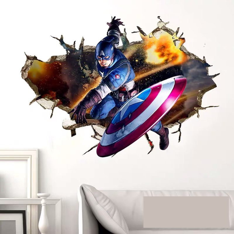 Captain America Superhero Wall Decal Sticker