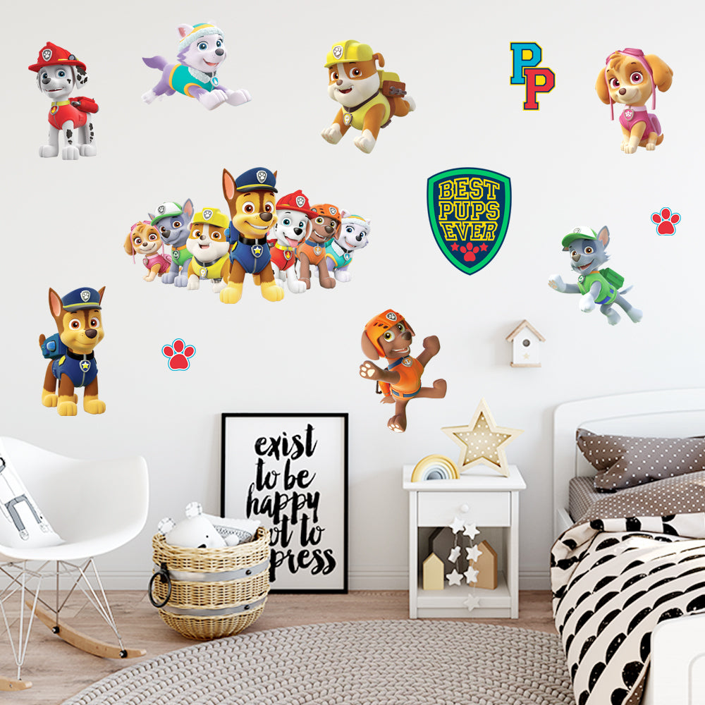 Paw Patrol Characters Wall Stickers For Kids Girls And Boys Room 