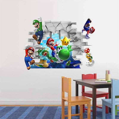 3d Super Mario Wall decals