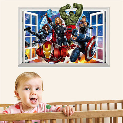 3d the avengers wall stickers