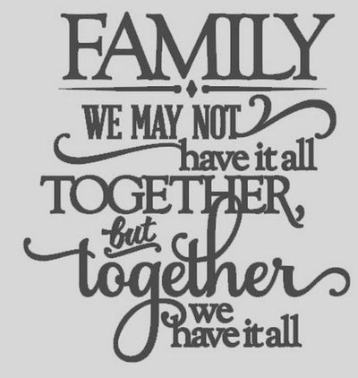 Family wall quote
