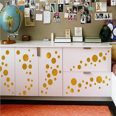 Gold Dots Wall Stickers