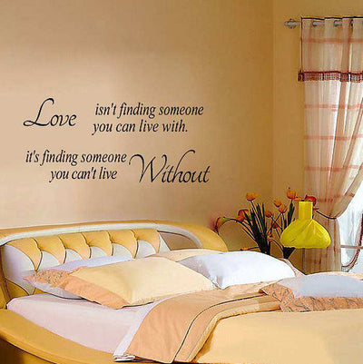 Love wall quote decals