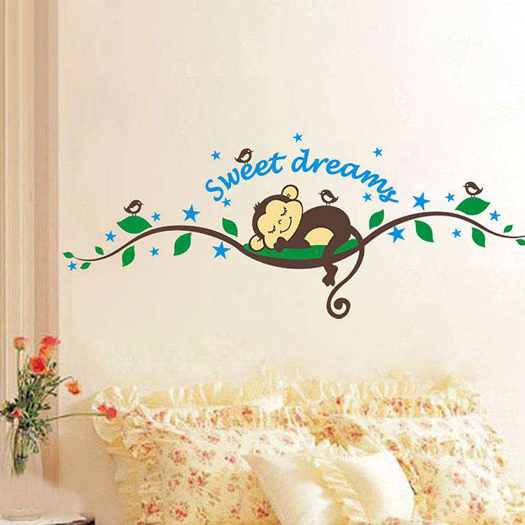 Mokey sweet dreams wall stickers ar decals