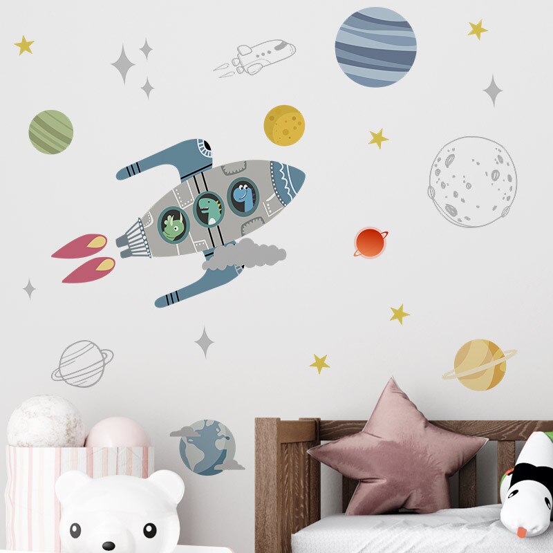 Space Rocket Wall Stickers