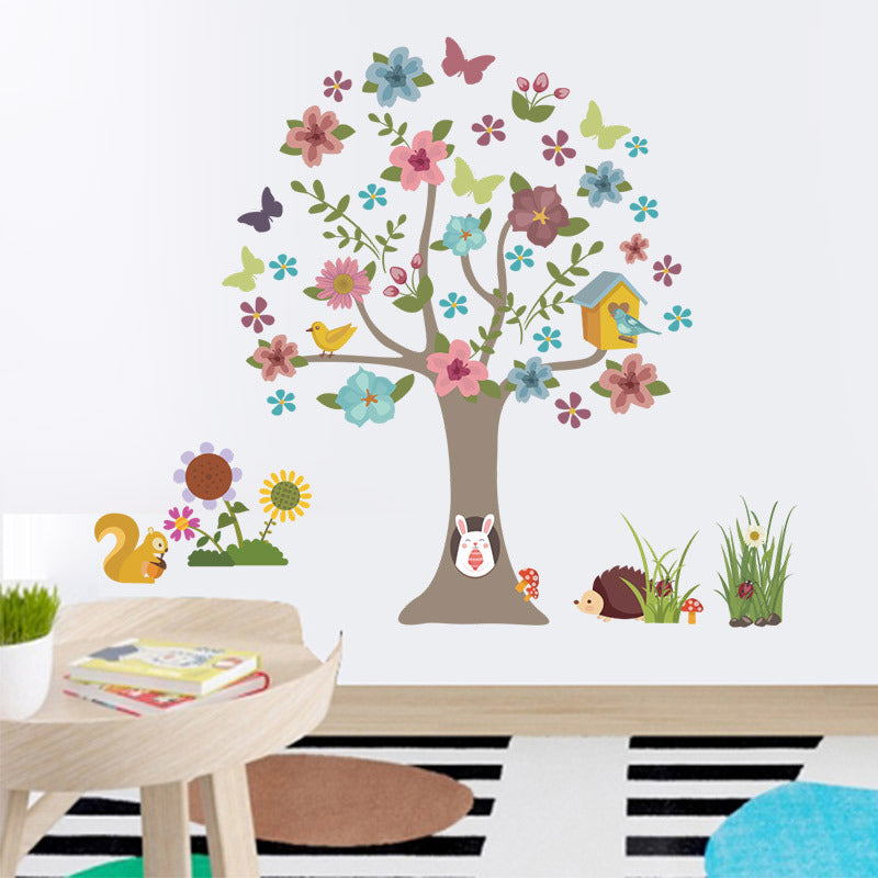 Tree Butterflly Flower Wall Sticker