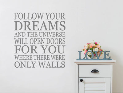 Follow you Dreams wall decals