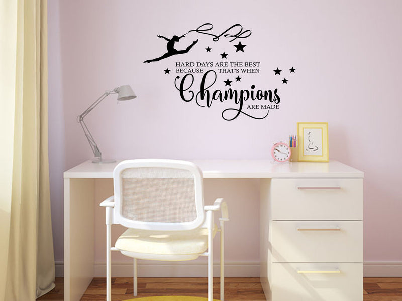 Champions wall quote decal sticker