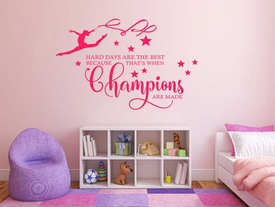 Champions wall quote decal