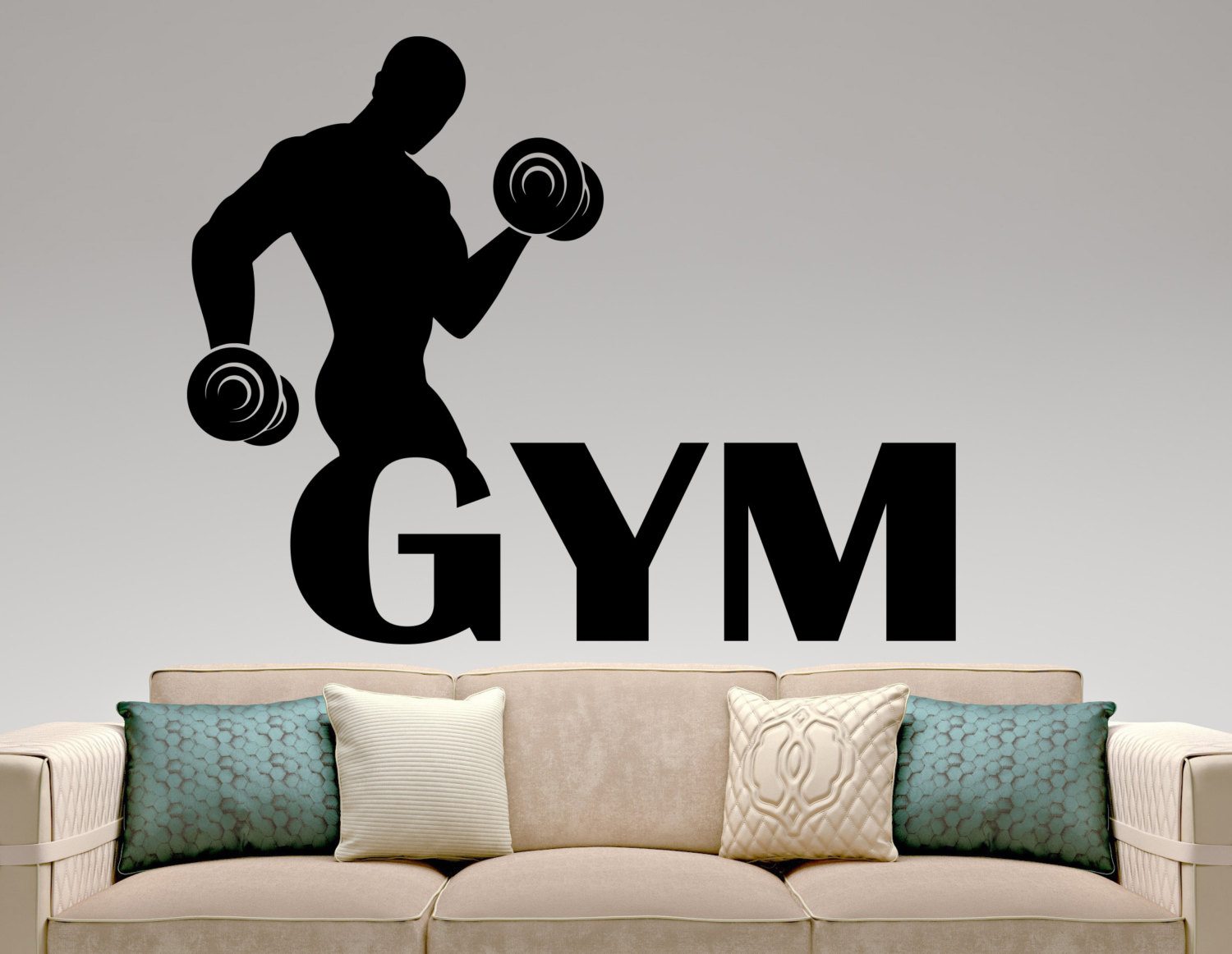 Wall deals decals gym