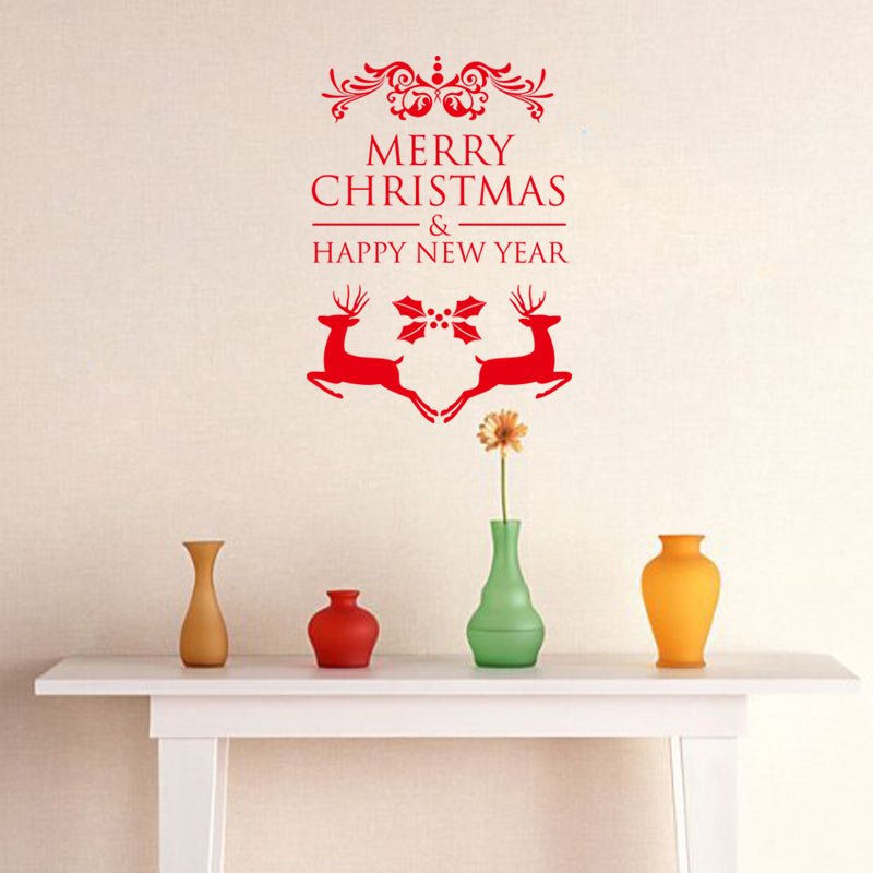 Christmas & Happy New Year Wall Decals