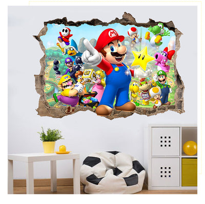 Game Super Mario Wall Stickers 3D