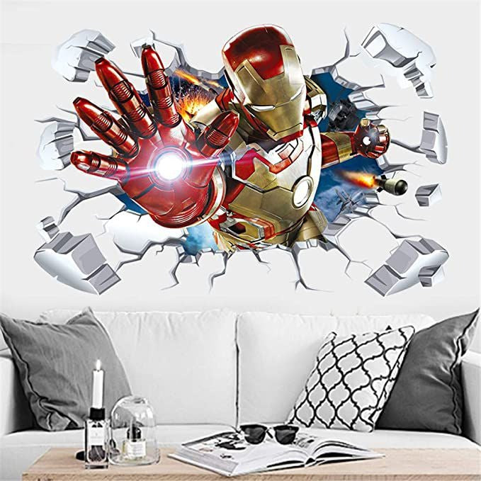 Super Hero Iron Man Wall Stickers