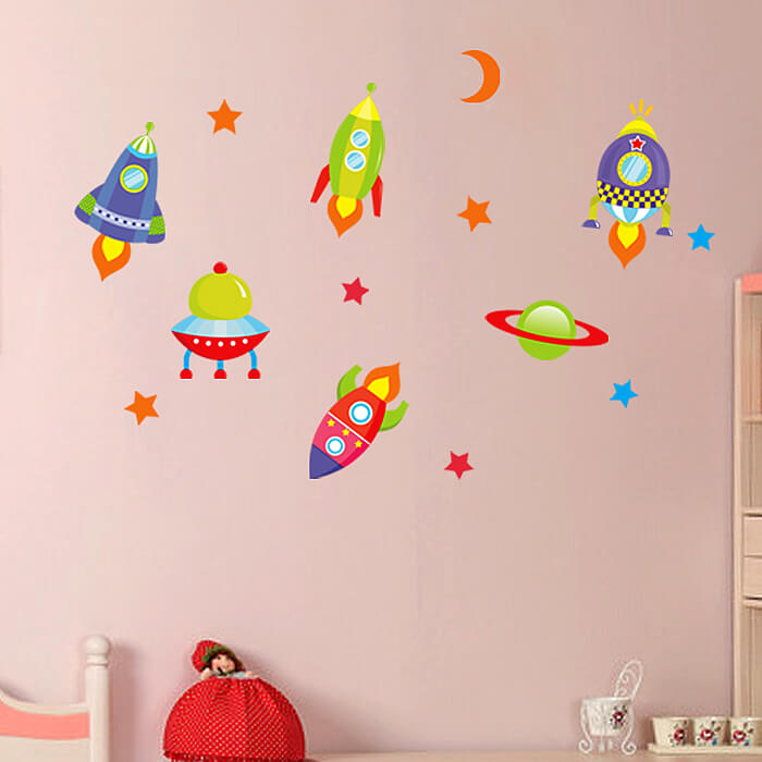 Rocket Space Wall Stickers