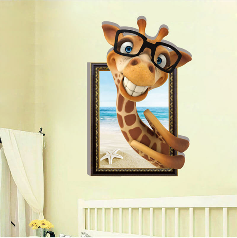 3D Giraffe kids wall stickers