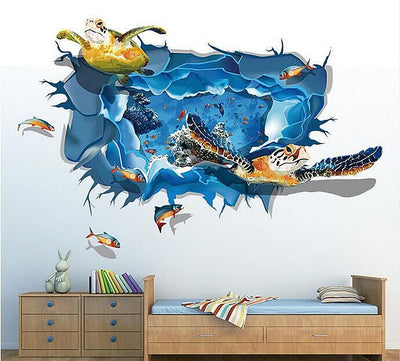 3D Sea Turtle Wall Stickers
