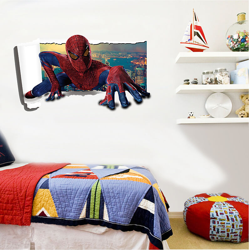 3D Spiderman wall decal