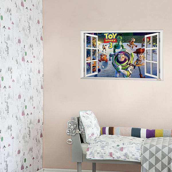 3D Window Scenery-Toy Story 3 Wall Decal Sticker Boys room