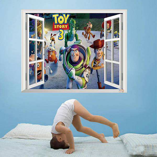 3D Window Scenery-Toy Story 3 Wall Decal Sticker