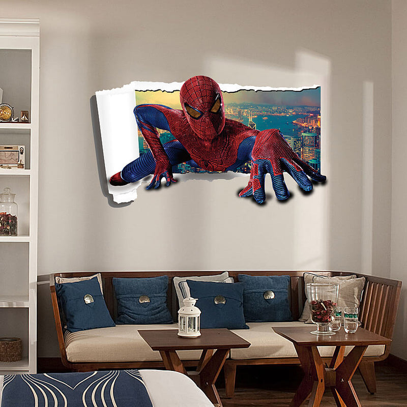 3D spiderman sticker wall art
