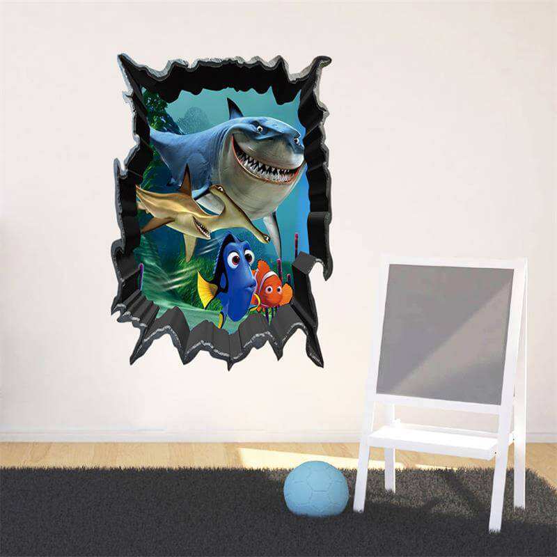 3d fish wall stickers art decals
