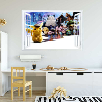 Pokemon 3d Room Decoration, Wall Sticker Decor Pokemon