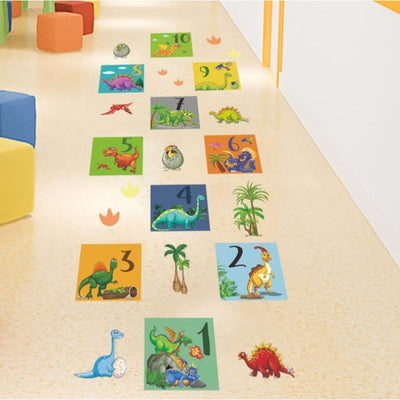 Dinosaurs with Numbers Wall Stickers