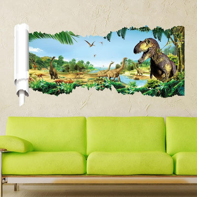 3d Dinosaurs Wall Stickers Jurassic Park