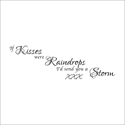 If Kisses were raindrops wall quote decals