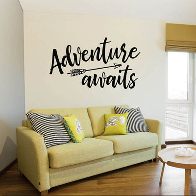 Arrow With Adventure Awaits Quotes Wall Decal 1024x1024
