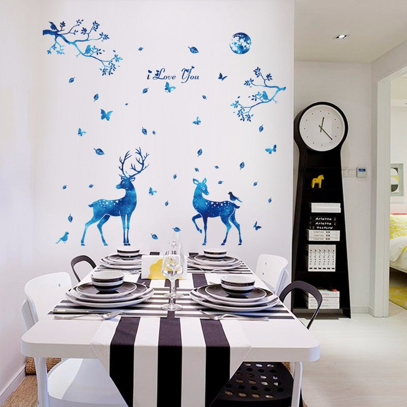 Beautiful Deer Forest Wall Decals