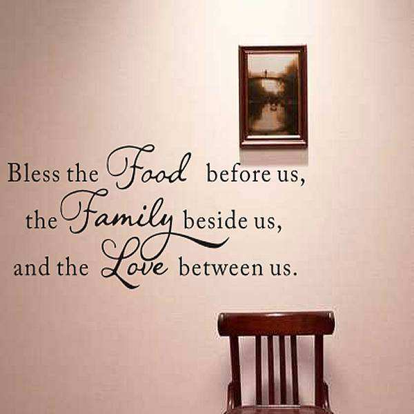 Bless this food decals art home decor