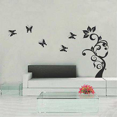 Butterfly & flower wall decal home wallpaper wall stcikers wall mural 2