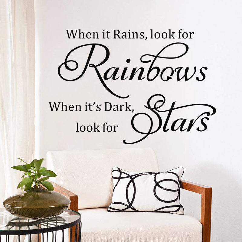 When it Rains look for Rainbow wall art decals
