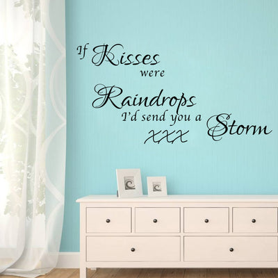 If Kisses were raindrops wall quote decals