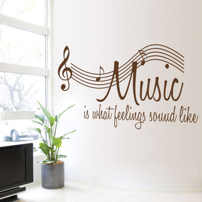 Music is what feelings sound like Wall Quote Decals