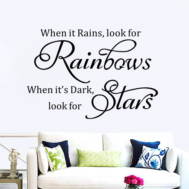 When it Rains look for Rainbow wall art decals