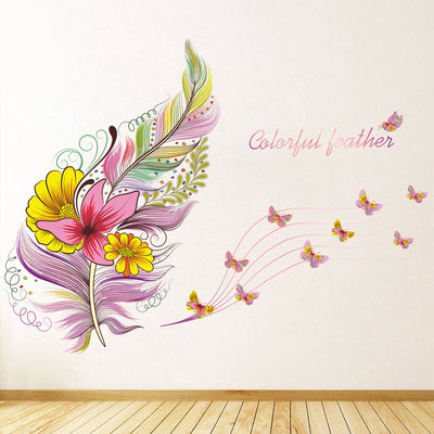 Feather wall decals for kids