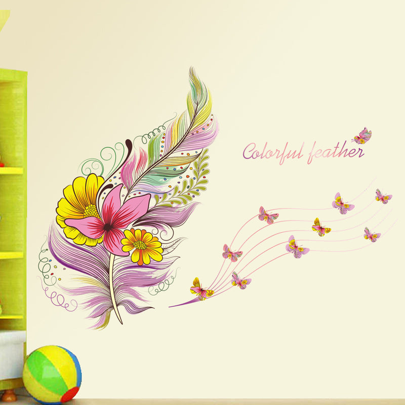 Colorful Feather wall stickers Ireland
