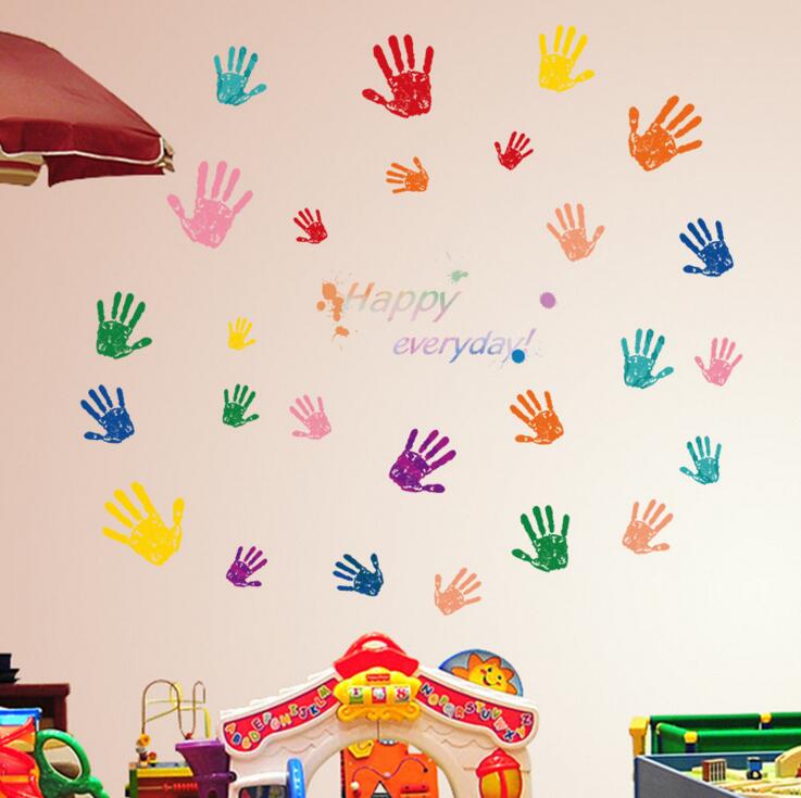 Colorful Palm Happy Everyday Wall Stickers For kids