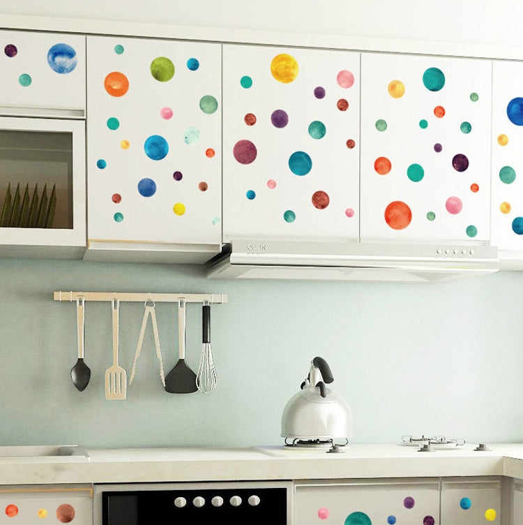 Colourful dots wall decals