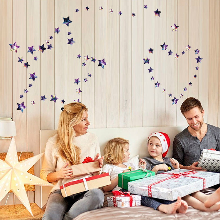 Colourful stars wall decals