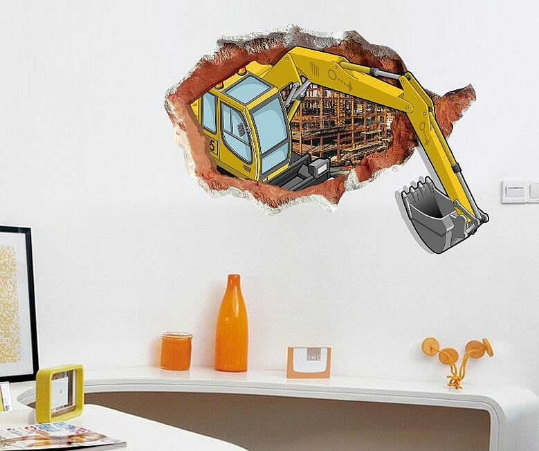 Crane Digger Wall Stickers For Kids