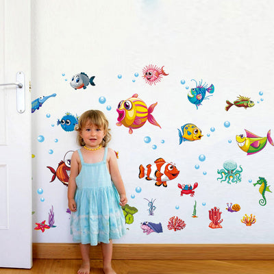 Cute fish wall stickers for kids