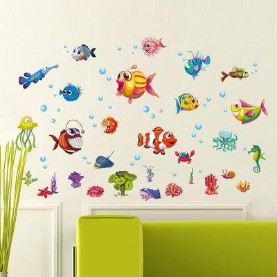 Cute fish wall stickers