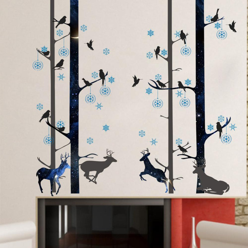 Deer Forest Tree Wall Decals