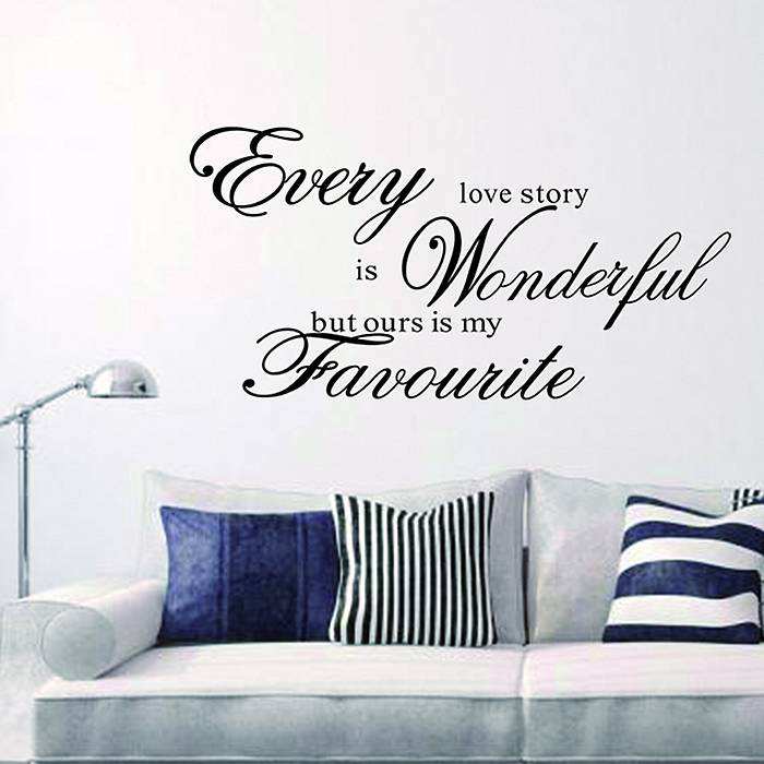 Every love story quotes wall decals