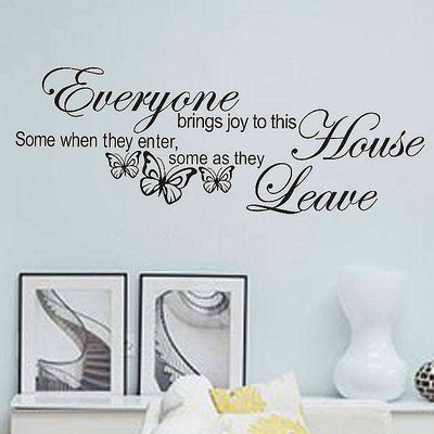 Everyone brings joy to this house wall quotes stickers