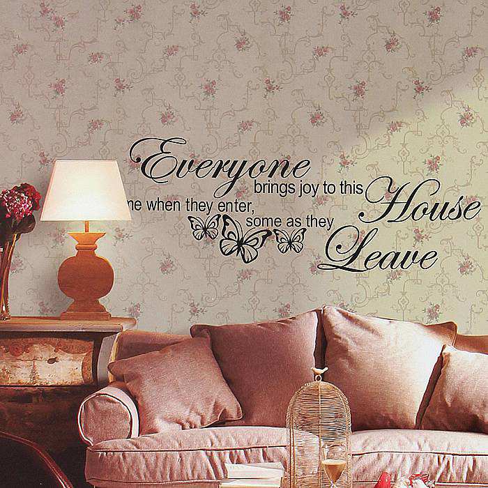 Everyone brings joy to this house wall quotes stickers