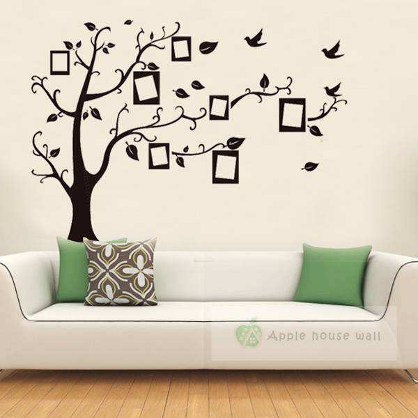 Family Photo Removable-Black-Tree-Wall-Sticker-For-Sofa-Background-Wall-Decor-Large-Tree-Wall